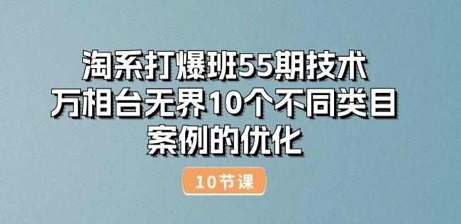 淘系打爆班55期技术：万相台无界10个不同类目案例的优化(10节)-有道资源网