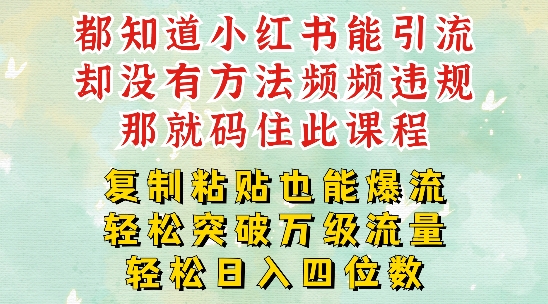 小红书靠复制粘贴一周突破万级流量池干货，以减肥为例，每天稳定引流变现四位数【揭秘】-有道资源网