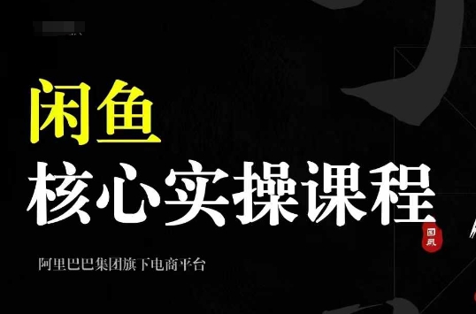 2024闲鱼核心实操课程，从养号、选品、发布、销售，教你做一个出单的闲鱼号-有道资源网