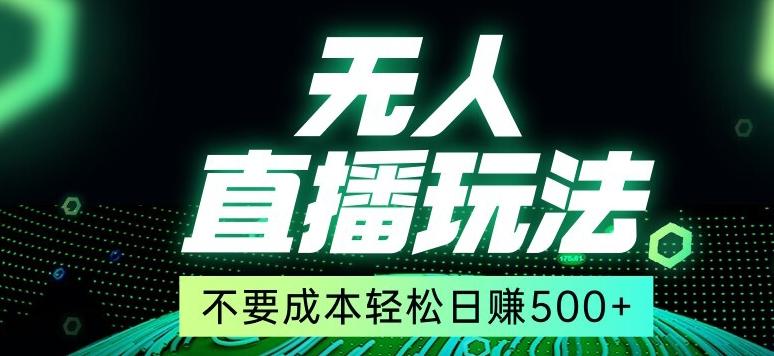 全网首发24年最新无人直播玩法，不需要成本，无需人力，一台电脑24小时为你工作-有道资源网