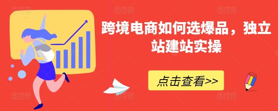 跨境电商如何选爆品，独立站建站实操-有道资源网