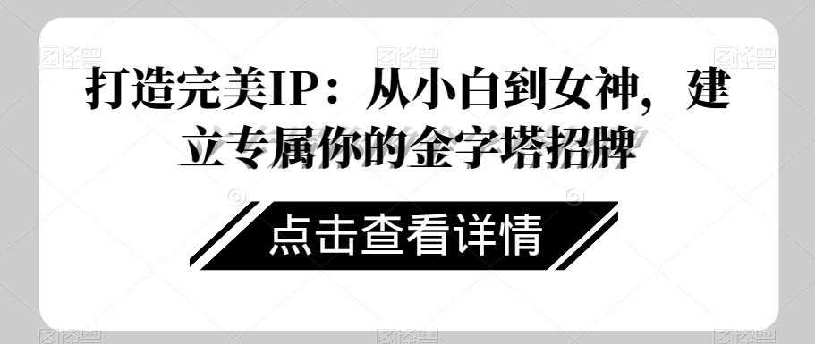 打造完美IP：从小白到女神，建立专属你的金字塔招牌-有道资源网