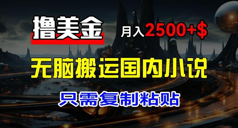 最新撸美金项目，搬运国内小说爽文，只需复制粘贴，稿费月入2500+美金，新手也能快速上手【揭秘】-有道资源网