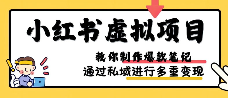 小红书虚拟项目实战，爆款笔记制作，矩阵放大玩法分享-有道资源网