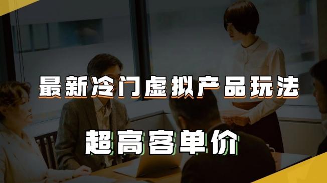 最新冷门虚拟产品玩法，超高客单价，月入2-3万＋【揭秘】-有道资源网