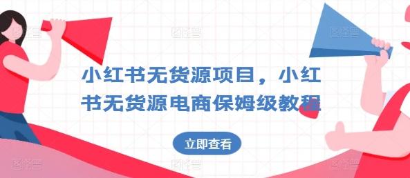 小红书无货源项目，小红书无货源电商保姆级教程【揭秘】-有道资源网