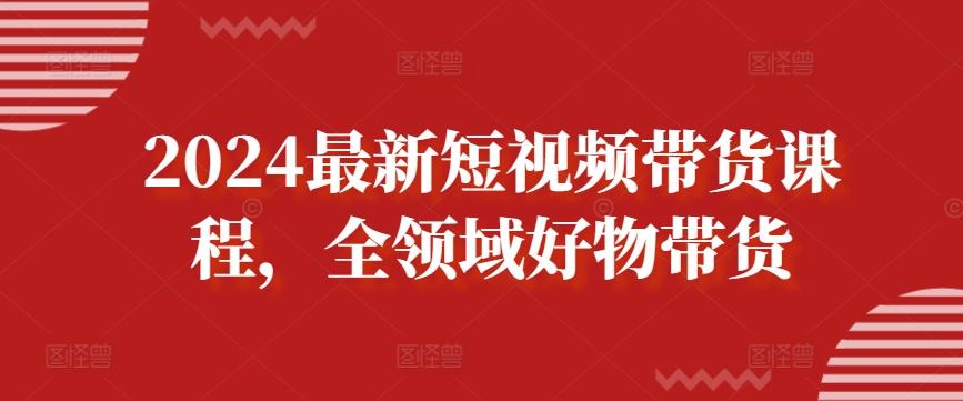 2024最新短视频带货课程，全领域好物带货-有道资源网