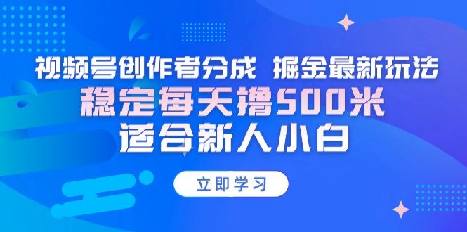 【蓝海项目】视频号创作者分成 掘金最新玩法 稳定每天撸500米 适合新人小白-有道资源网