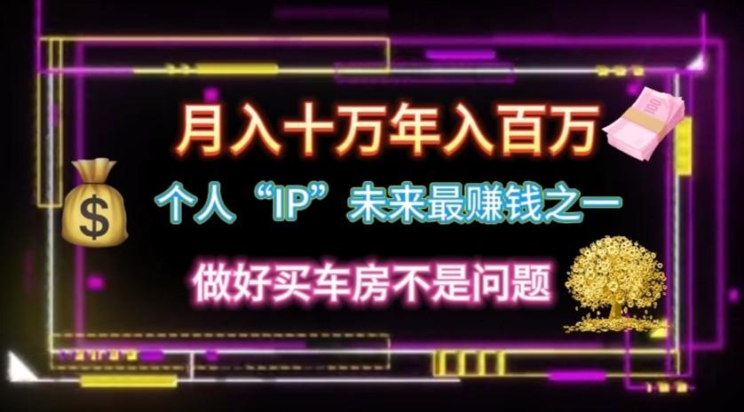 个人“ip”月入10w，年入100w-有道资源网