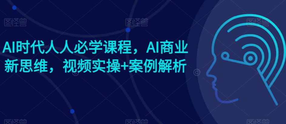 AI时代人人必学课程，AI商业新思维，视频实操+案例解析【赠AI商业爆款案例】-有道资源网