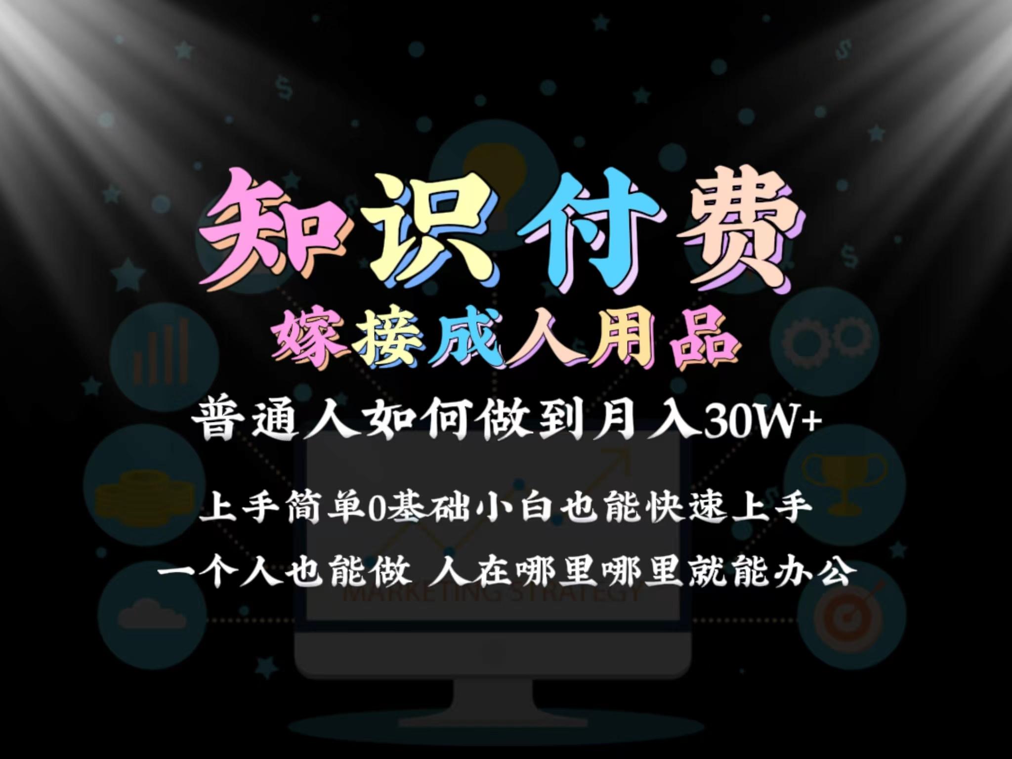 2024普通人做知识付费结合成人用品如何实现单月变现30w 保姆教学1.0-有道资源网