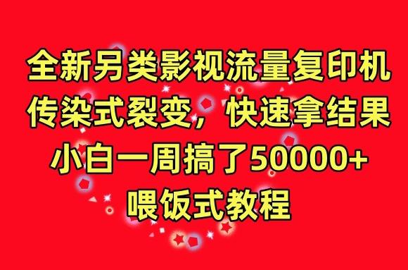 全新另类影视流量复印机，传染式裂变，快速拿结果，小白一周搞了50000+，喂饭式教程【揭秘】-有道资源网