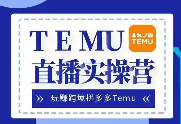 Temu直播实战营，玩赚跨境拼多多Temu，国内电商卷就出海赚美金-有道资源网