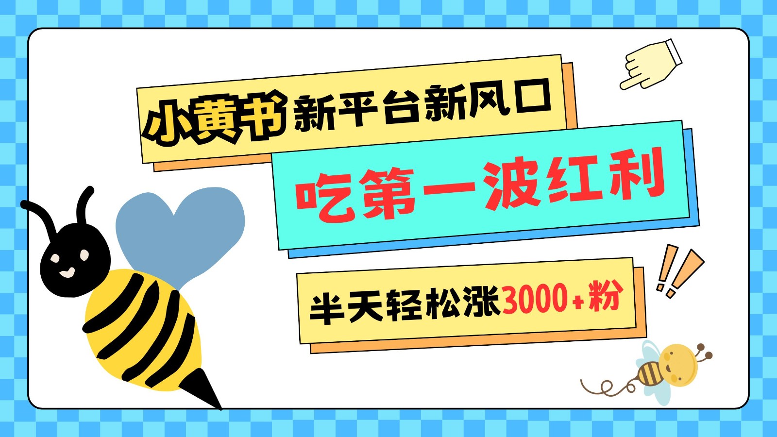 小黄书重磅来袭，新平台新风口，管理宽松，半天轻松涨3000粉，第一波红利等你来吃-有道资源网