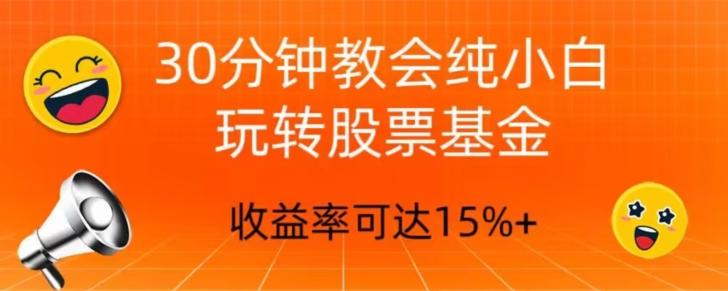 30分钟教会你玩转股票基金，只教好的筛选方法，不荐股-有道资源网