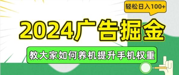 2024广告掘金，教大家如何养机提升手机权重，轻松日入100+【揭秘】-有道资源网