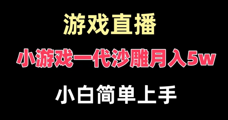 玩小游戏一代沙雕月入5w，爆裂变现，快速拿结果，高级保姆式教学【揭秘】-有道资源网