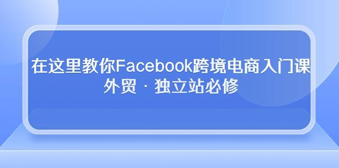 在这里教你Facebook跨境电商入门课，外贸·独立站必修-有道资源网