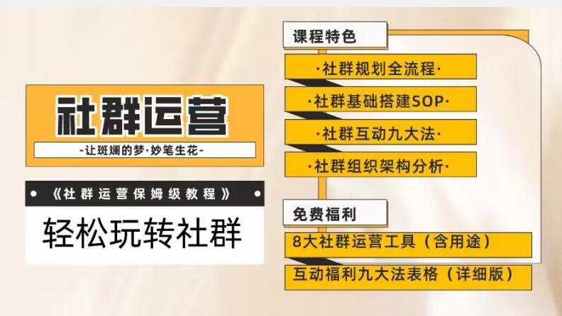 【社群运营】保姆式教程：九大互动法，八款社群运营工具助你轻松玩转社群【揭秘】-有道资源网