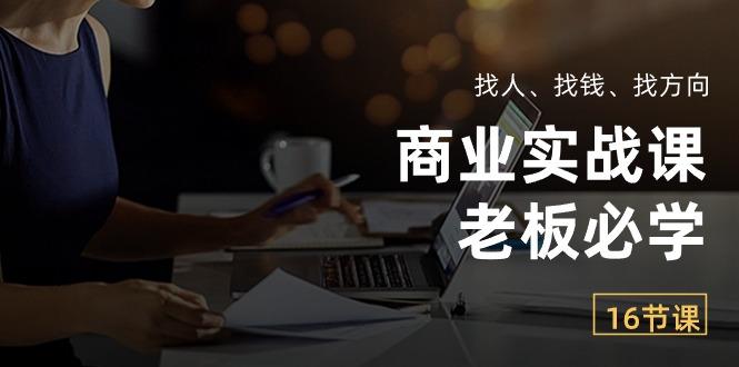 商业实战课【老板必学】：找人、找钱、找方向(16节课-有道资源网