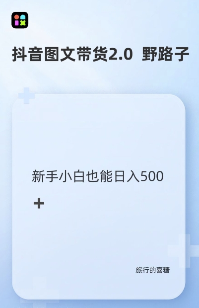 抖音图文带货野路子2.0玩法，暴力起号，单日收益多张，小白也可轻松上手【揭秘】-有道资源网