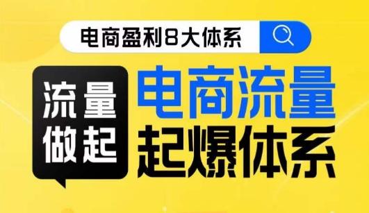 8大体系流量篇·流量做起，电商流量起爆体系线上课-有道资源网