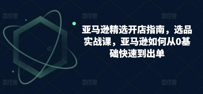 亚马逊精选开店指南，选品实战课，亚马逊如何从0基础快速到出单-有道资源网