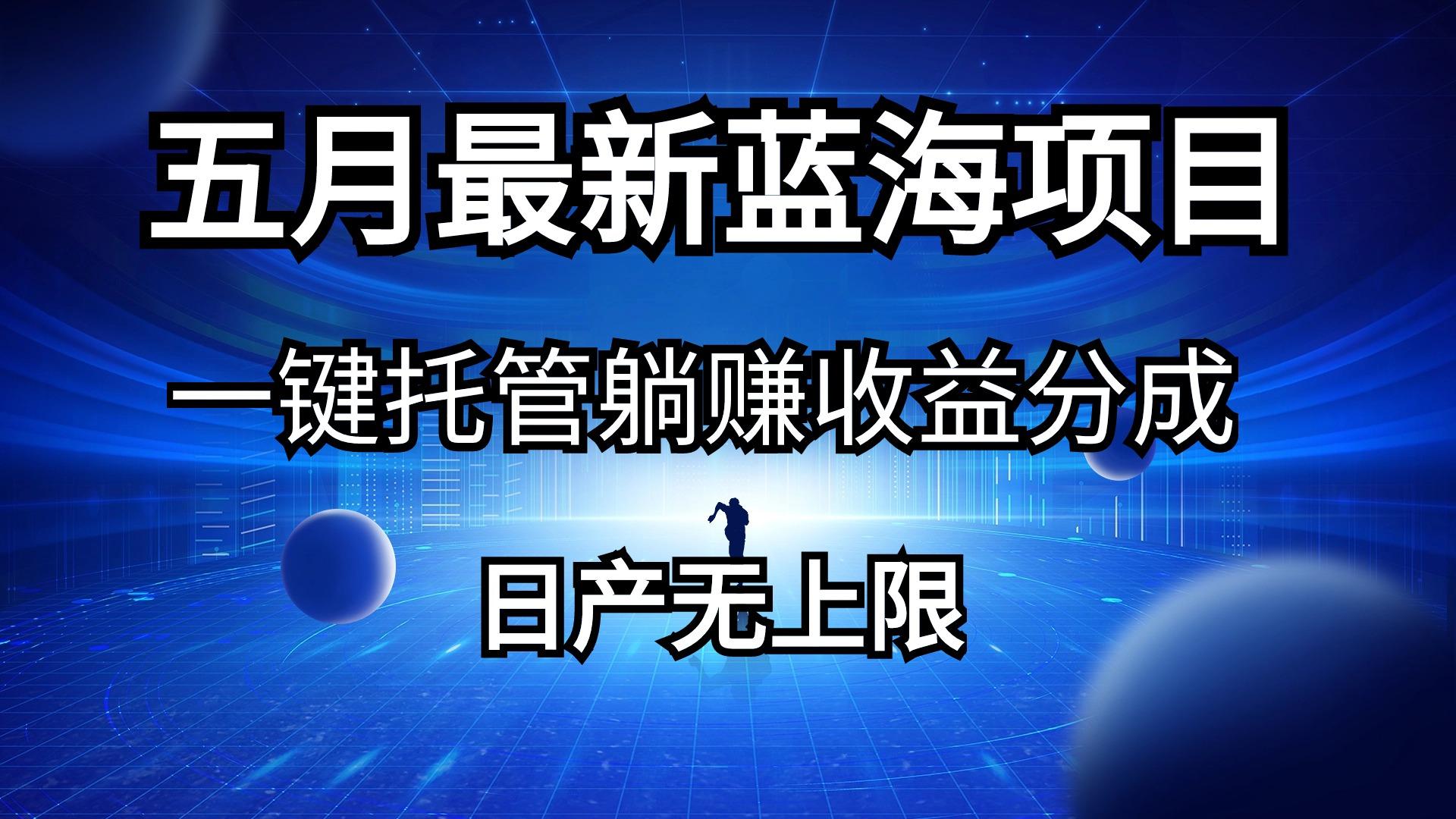 五月刚出最新蓝海项目一键托管 躺赚收益分成 日产无上限-有道资源网