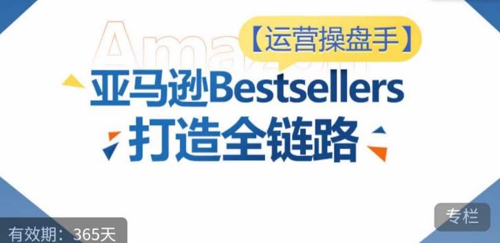 运营操盘手！亚马逊Bestsellers打造全链路，选品、Listing、广告投放全链路进阶优化-有道资源网