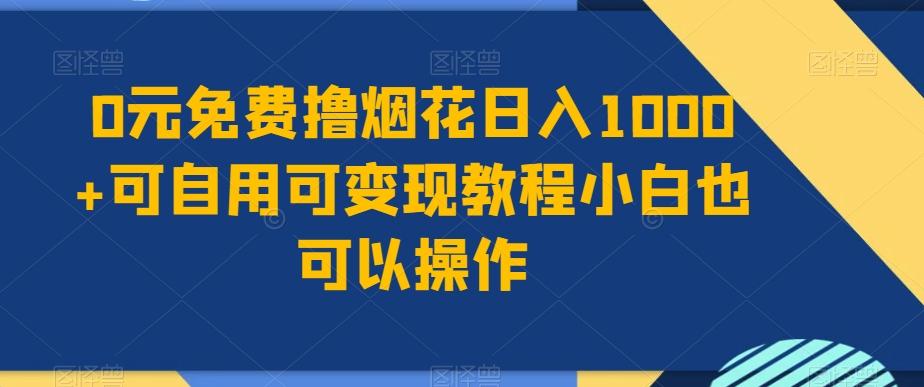 0元免费撸烟花日入1000+可自用可变现教程小白也可以操作，永久免费更新链接-有道资源网