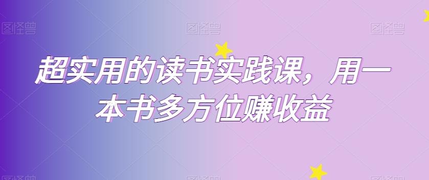 超实用的读书实践课，用一本书多方位赚收益-有道资源网