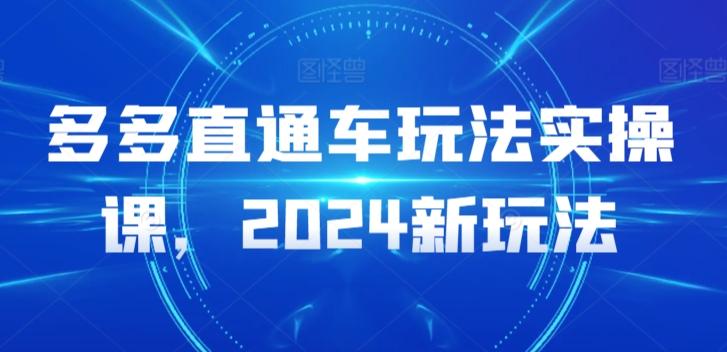 多多直通车玩法实操课，2024新玩法-有道资源网