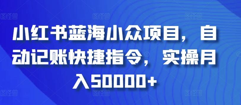 小红书蓝海小众项目，自动记账快捷指令，实操月入50000+【揭秘】-有道资源网