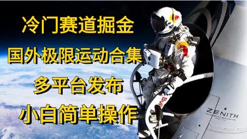 冷门赛道掘金，国外极限运动视频合集，多平台发布，小白简单操作-有道资源网