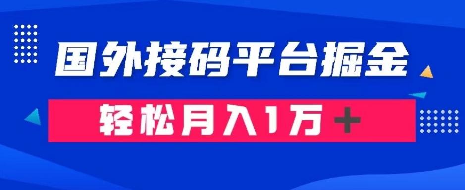 通过国外接码平台掘金：成本1.3，利润10＋，轻松月入1万＋【揭秘】-有道资源网