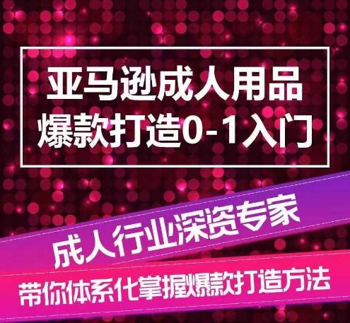 亚马逊成人用品爆款打造0-1入门，系统化讲解亚马逊成人用品爆款打造的流程-有道资源网