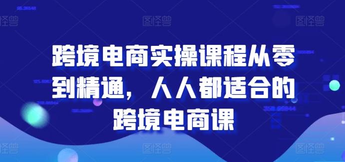 跨境电商实操课程从零到精通，人人都适合的跨境电商课-有道资源网