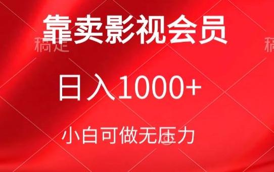 靠卖影视会员，日入1000+，落地保姆级教程，新手可学【揭秘】-有道资源网