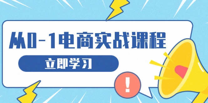 从零做电商实战课程，教你如何获取访客、选品布局，搭建基础运营团队-有道资源网