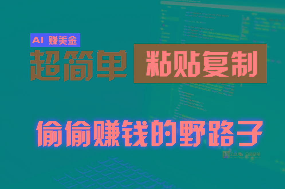 偷偷赚钱野路子，0成本海外淘金，无脑粘贴复制，稳定且超简单，适合副业兼职-有道资源网