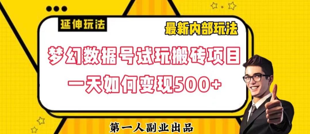 数据号回归玩法游戏试玩搬砖项目再创日入500+【揭秘】-有道资源网