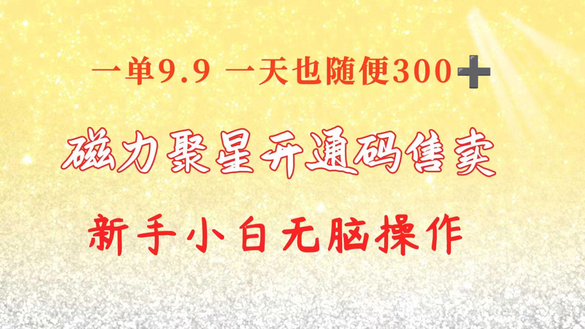 快手磁力聚星码信息差 售卖  一单卖9.9  一天也轻松300+ 新手小白无脑操作-有道资源网