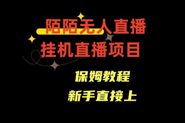 收费1980的，陌陌无人直播，通道人数少，新手容易上手-有道资源网