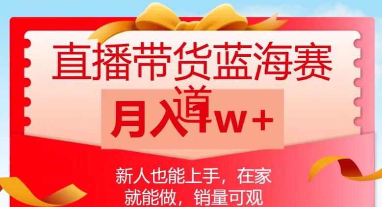 直播带货蓝海赛道，新人也能上手，在家就能做，销量可观，月入1w【揭秘】-有道资源网