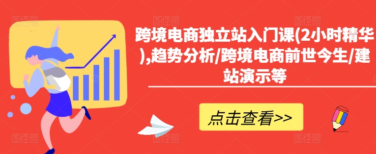 跨境电商独立站入门课(2小时精华),趋势分析/跨境电商前世今生/建站演示等-有道资源网