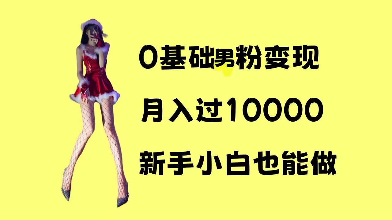 0基础男粉s粉变现，月入过1w+，操作简单，新手小白也能做【揭秘】-有道资源网