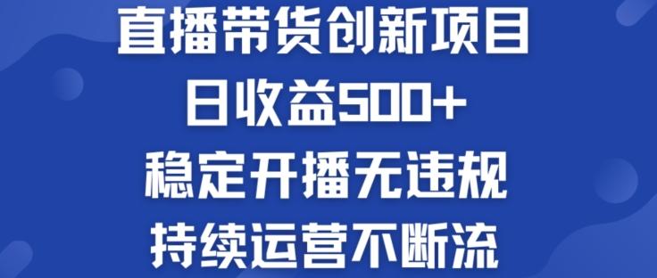 淘宝无人直播带货创新项目：日收益500+  稳定开播无违规  持续运营不断流【揭秘】-有道资源网