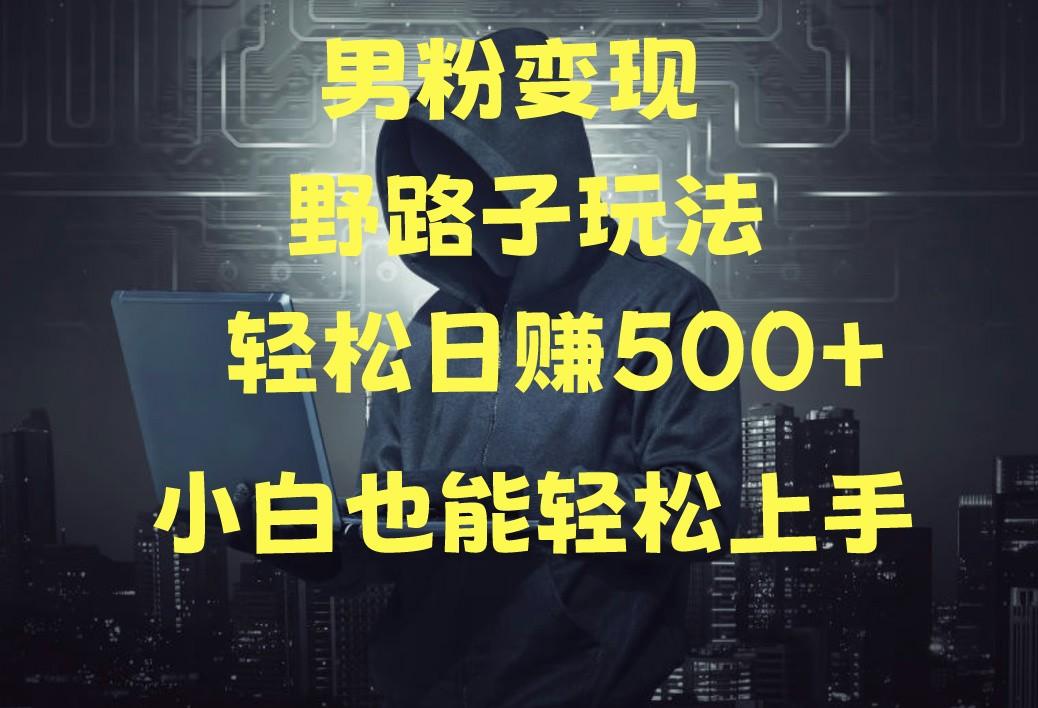 当下最火男粉变现项目月入5W+，小白也能轻松盈利-有道资源网