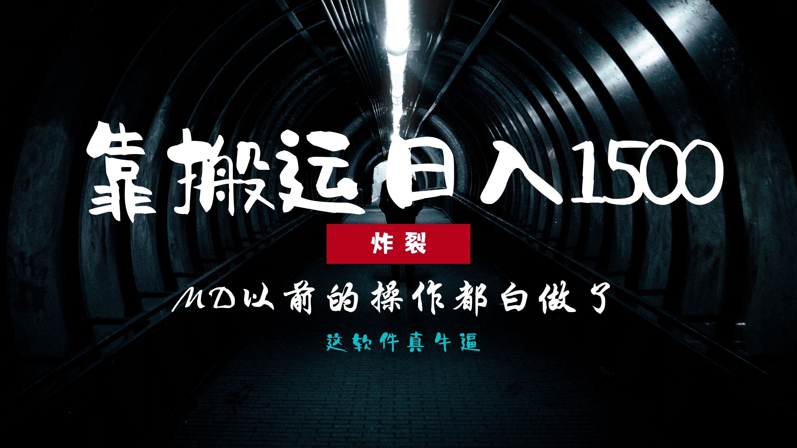 炸裂！0基础搬运也能批量日赚1500+，以前的操作都白做了！-有道资源网