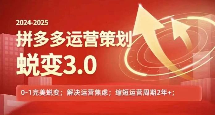 2024-2025拼多多运营策略蜕变3.0，0~1完美蜕变，解决信息焦虑-有道资源网